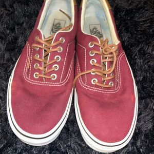 Vans Men's Burgundy Canvas Sneakers
